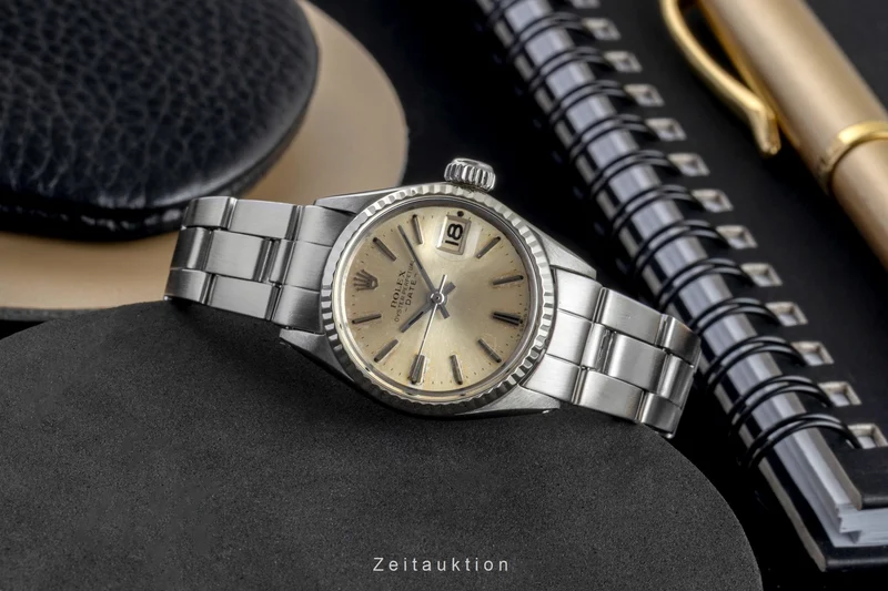 Rolex Lady Date steel / white gold automatic women's watch 6517 Vintage [2601397]