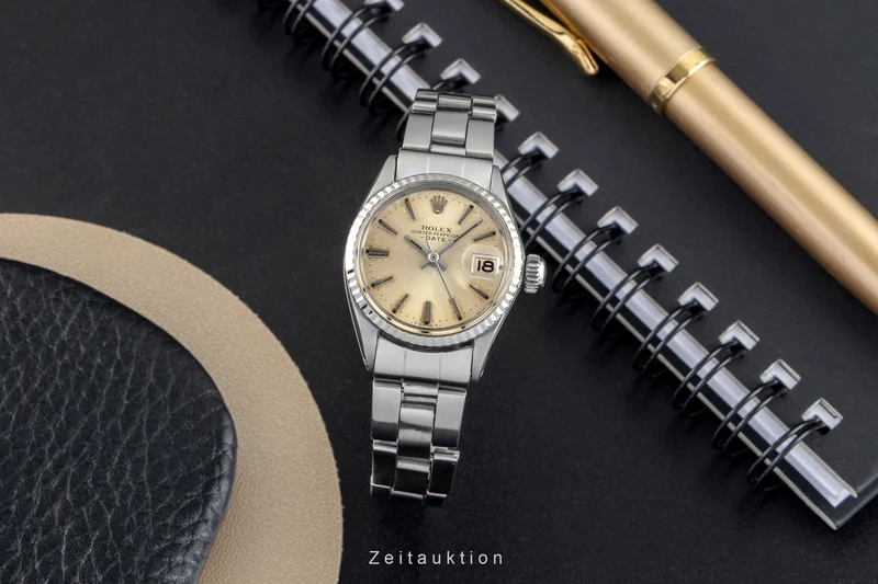 Rolex Lady Date steel / white gold automatic women's watch 6517 Vintage [2601397]