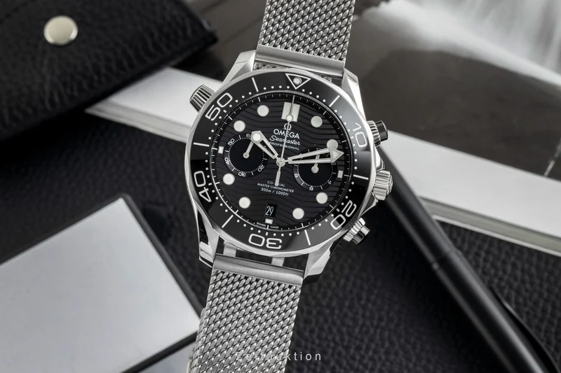 Omega Seamaster chronograph steel automatic men's watch 210.32.44.51.01.001 LP: 9000EUR [2602355]