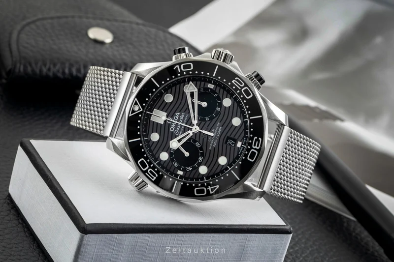 Omega Seamaster chronograph steel automatic men's watch 210.32.44.51.01.001 LP: 9000EUR [2602355]