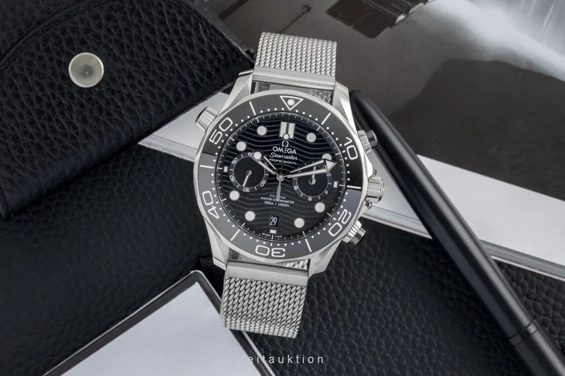 Omega Seamaster chronograph steel automatic men's watch 210.32.44.51.01.001 LP: 9000EUR [2602355]
