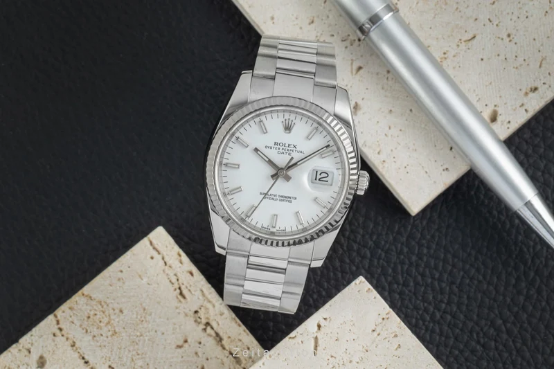 Rolex Datejust steel / white gold automatic men's watch 115234 [2603058]