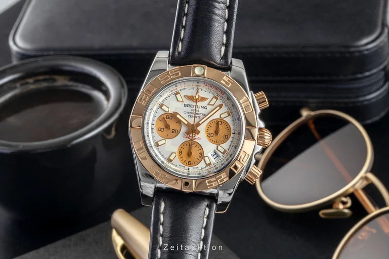 Breitling Chronomat 41 chronograph steel / gold automatic men's watch CB0140 [2602829]