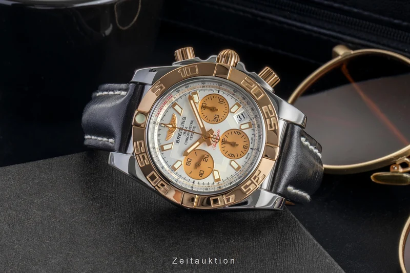 Breitling Chronomat 41 chronograph steel / gold automatic men's watch CB0140 [2602829]
