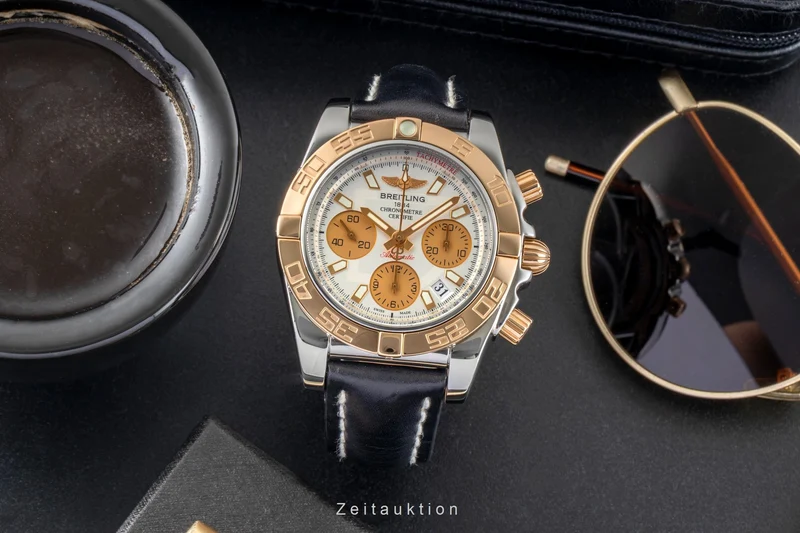 Breitling Chronomat 41 chronograph steel / gold automatic men's watch CB0140 [2602829]