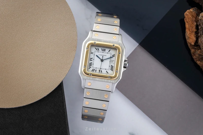 Cartier Santos steel / gold automatic men's watch 2961 [2602617]