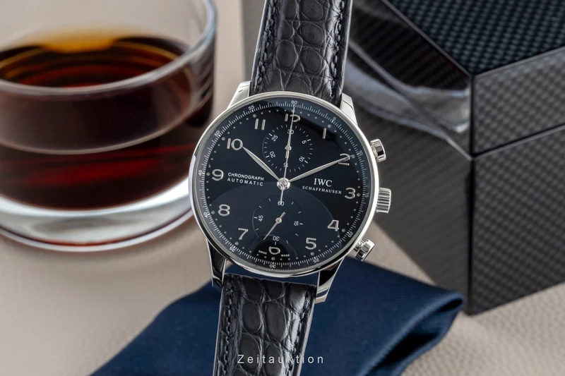 IWC Portugieser chronograph steel automatic men's watch IW371447 LP: 9100EUR [2600932]