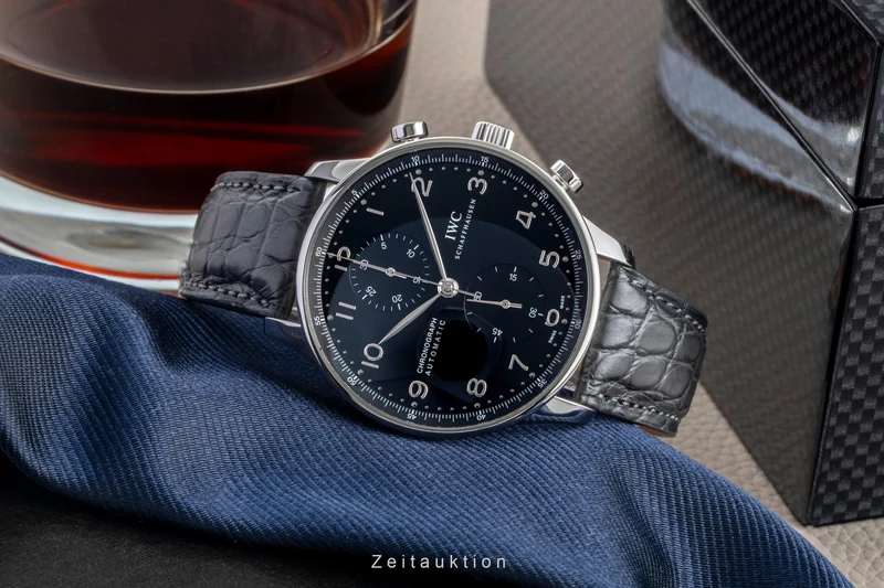 IWC Portugieser chronograph steel automatic men's watch IW371447 LP: 9100EUR [2600932]