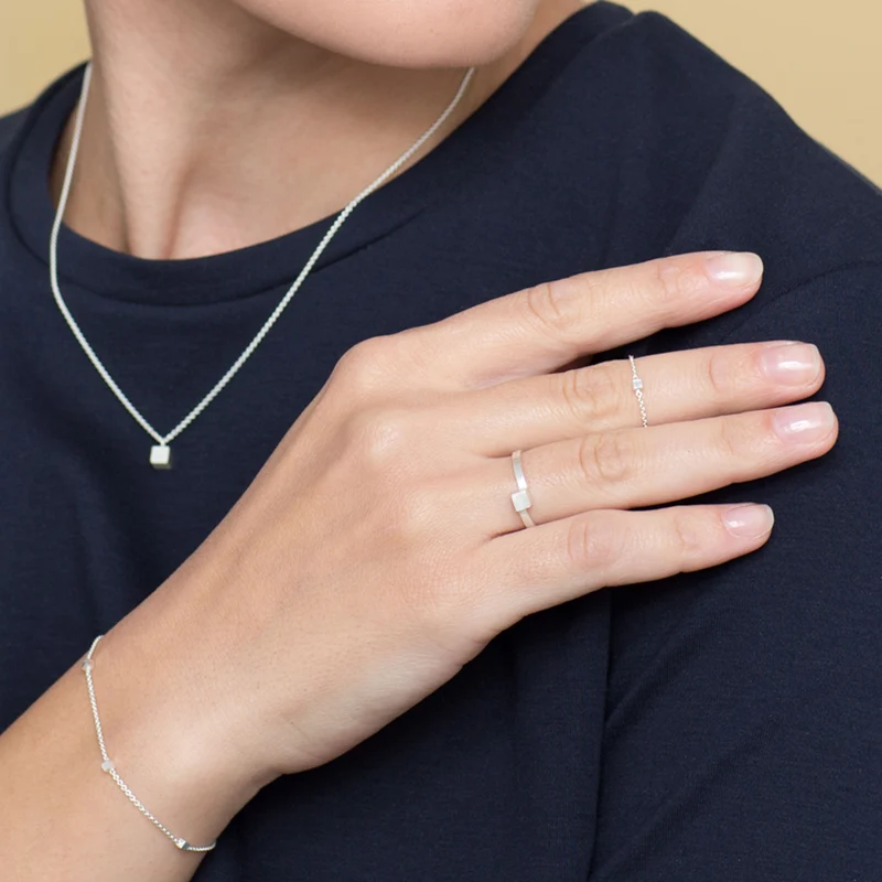 CUBE | 925er Sterling Silber RING | Jonathan Radetz