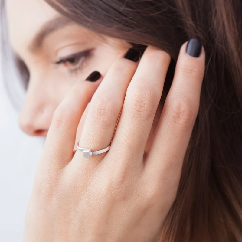 CUBE | 925er Sterling Silber RING | Jonathan Radetz