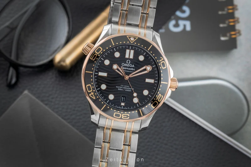 Omega Seamaster steel / gold automatic men's watch 210.20.42.20.01.001 LP: 14200EUR [2603196]
