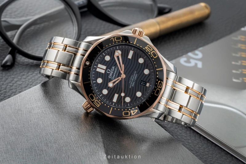 Omega Seamaster steel / gold automatic men's watch 210.20.42.20.01.001 LP: 14200EUR [2603196]