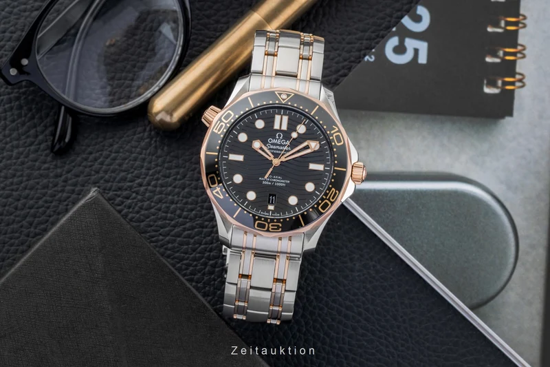 Omega Seamaster steel / gold automatic men's watch 210.20.42.20.01.001 LP: 14200EUR [2603196]