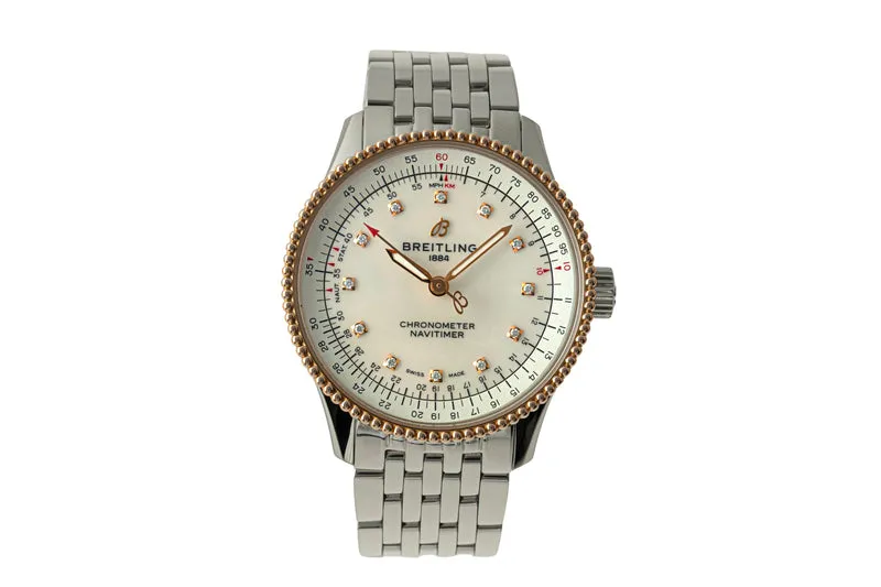 Breitling Navitimer steel / gold automatic women's watch U17395 [2602686]