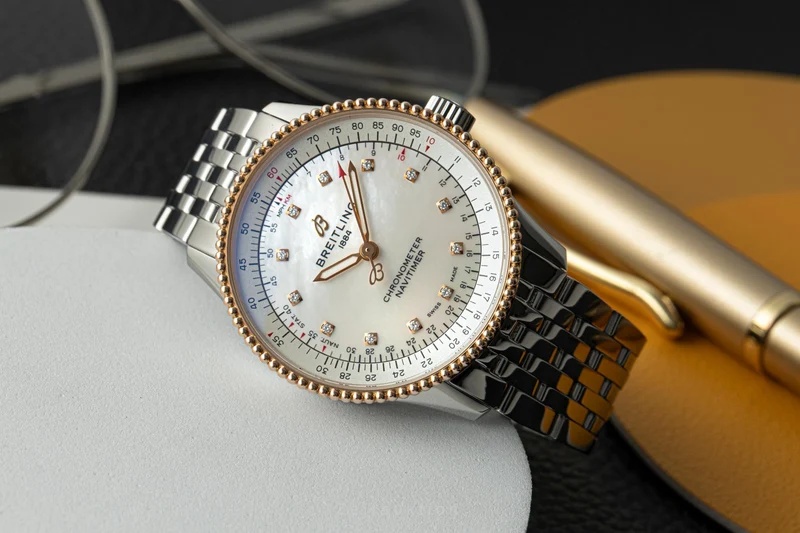 Breitling Navitimer steel / gold automatic women's watch U17395 [2602686]