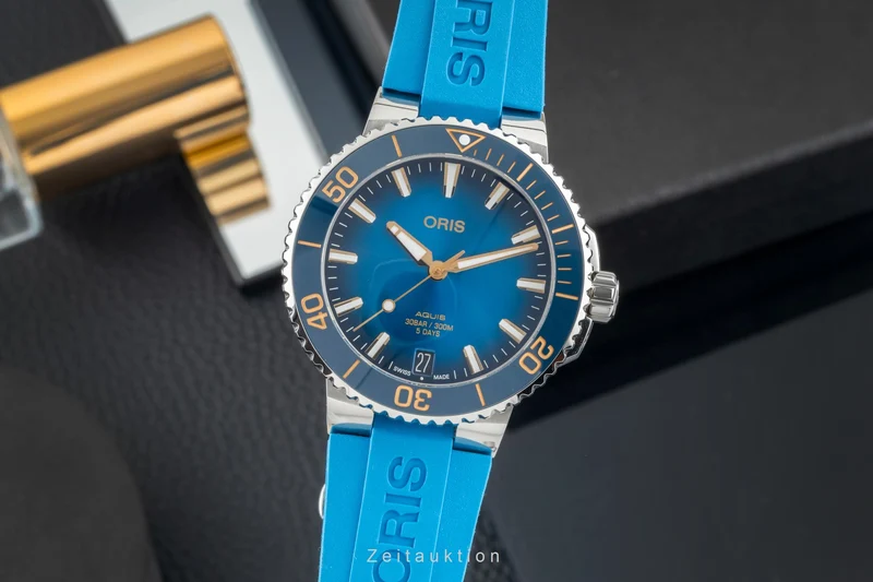 Oris Aquis Date steel automatic men's watch 01 400 7769 4125-07 4 22 75FC LP: 3400EUR [2602867]