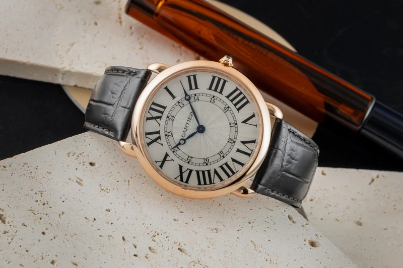 Cartier Ronde Louis 18 ct gold manual winding men's watch W6801004 [2602777]