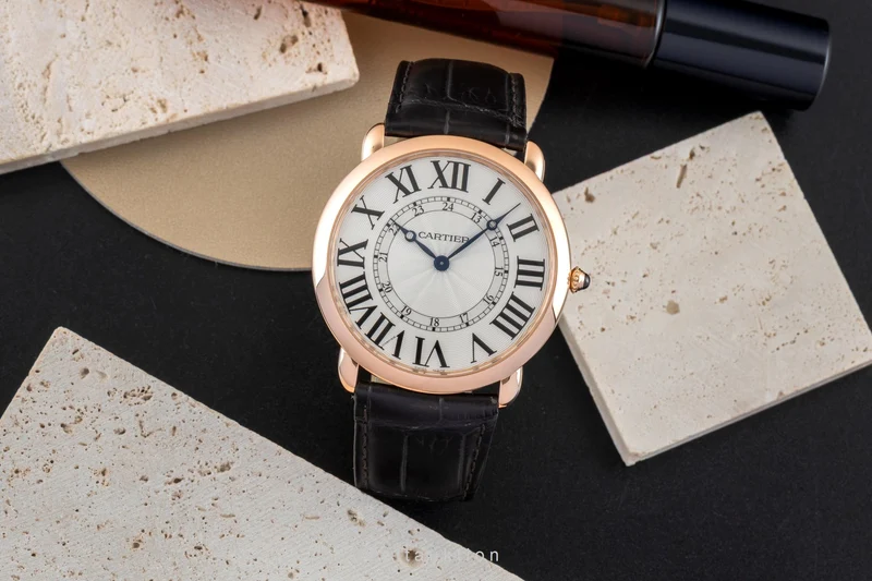 Cartier Ronde Louis 18 ct gold manual winding men's watch W6801004 [2602777]