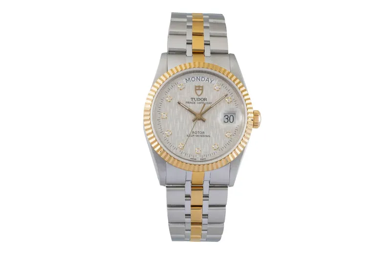 Tudor Date-Day steel / gold automatic men's watch 76213 [2602875]