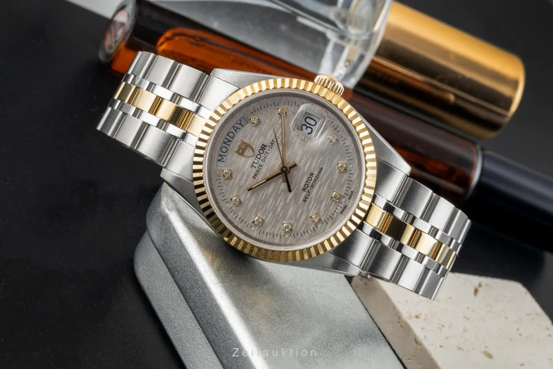 Tudor Date-Day steel / gold automatic men's watch 76213 [2602875]