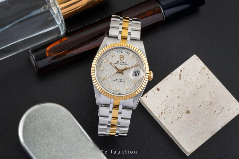 Tudor Date-Day steel / gold automatic men's watch 76213 [2602875]