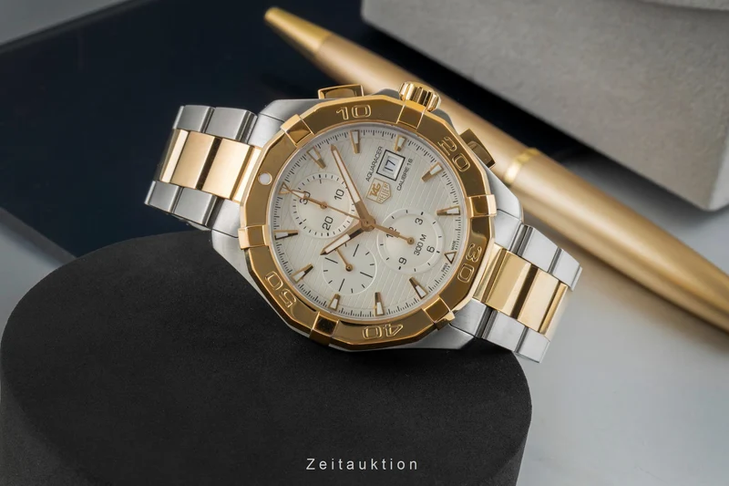 Tag Heuer Aquaracer chronograph gilt / steel automatic men's watch CAP2121.BB0923 [2602660]
