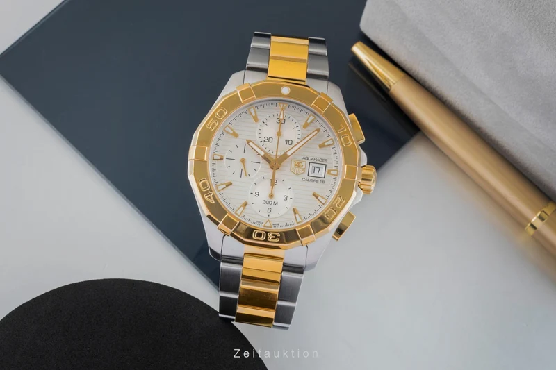 Tag Heuer Aquaracer chronograph gilt / steel automatic men's watch CAP2121.BB0923 [2602660]