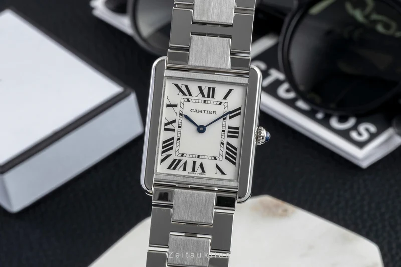 Cartier Tank steel quartz men's watch W5200014 [2602980]