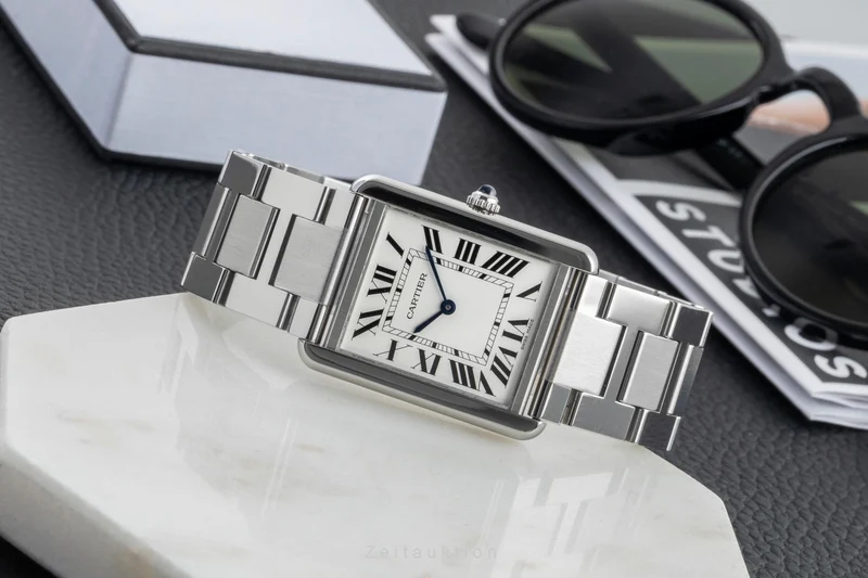 Cartier Tank steel quartz men's watch W5200014 [2602980]