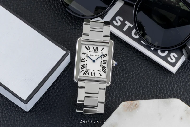 Cartier Tank steel quartz men's watch W5200014 [2602980]