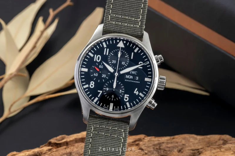 IWC Fliegerchronograph chronograph steel automatic men's watch IW377709 [2603007]