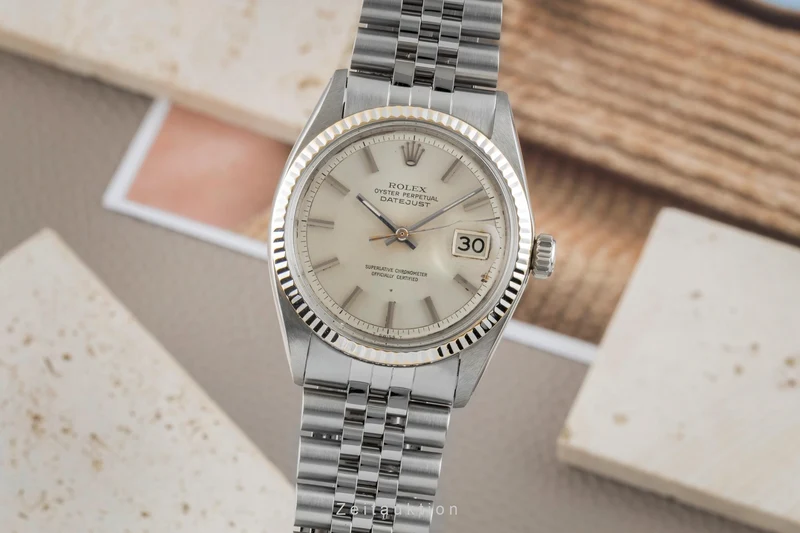 Rolex Datejust steel / white gold automatic men's watch 1601 Vintage [2602915]