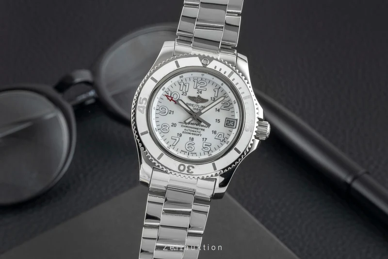 Breitling Superocean steel automatic women's watch A17312D21A1A1 [2602796]
