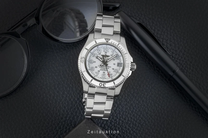 Breitling Superocean steel automatic women's watch A17312D21A1A1 [2602796]