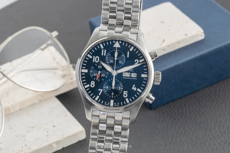 IWC Fliegerchronograph chronograph steel automatic men's watch IW377717 LP: 8800EUR [2602294]