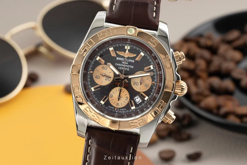 Breitling Chronomat 44 chronograph steel / gold automatic men's watch CB0110 [2602425]
