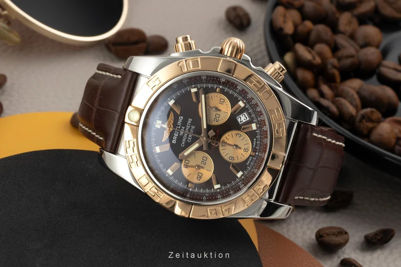 Breitling Chronomat 44 chronograph steel / gold automatic men's watch CB0110 [2602425]