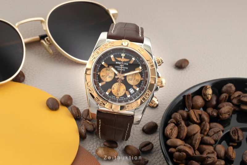 Breitling Chronomat 44 chronograph steel / gold automatic men's watch CB0110 [2602425]