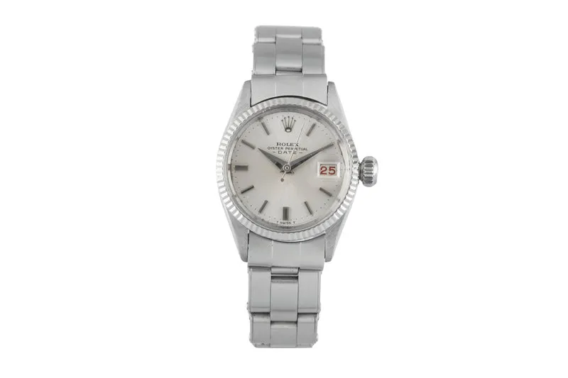 Rolex Lady Date steel / white gold automatic women's watch 6517 Vintage [2601373]