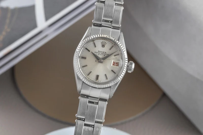 Rolex Lady Date steel / white gold automatic women's watch 6517 Vintage [2601373]