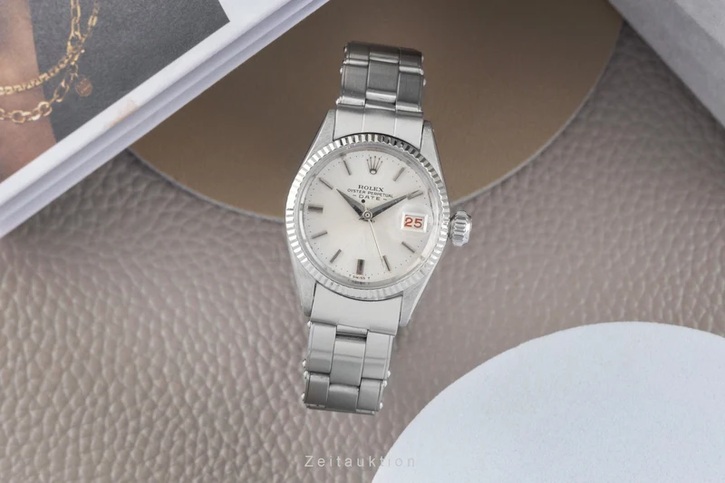 Rolex Lady Date steel / white gold automatic women's watch 6517 Vintage [2601373]