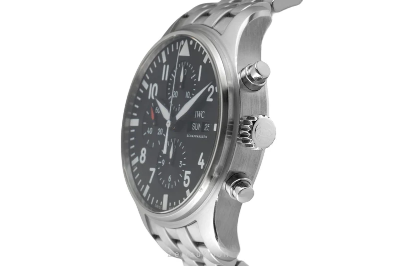 IWC Fliegerchronograph chronograph Steel / rubber automatic men's watch IW377710 LP: 9000EUR [2602709]