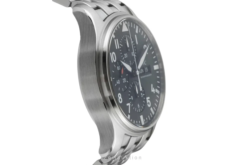 IWC Fliegerchronograph chronograph Steel / rubber automatic men's watch IW377710 LP: 9000EUR [2602709]