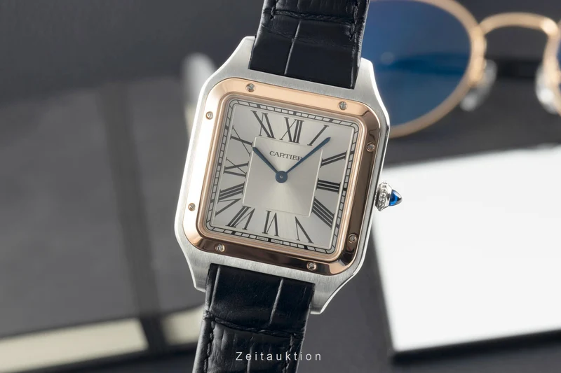 Cartier Santos Dumont steel / gold manual winding men's watch W2SA0017 [2602937]