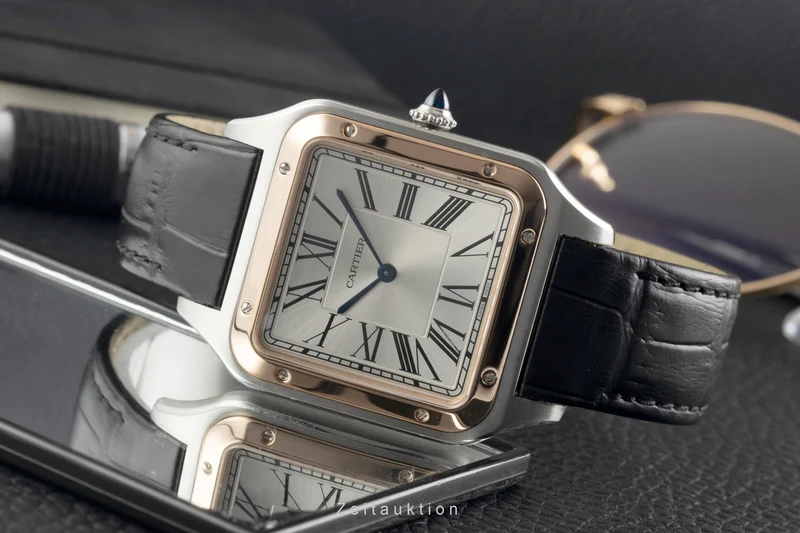 Cartier Santos Dumont steel / gold manual winding men's watch W2SA0017 [2602937]