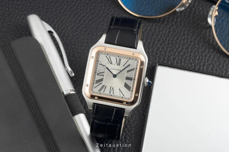 Cartier Santos Dumont steel / gold manual winding men's watch W2SA0017 [2602937]