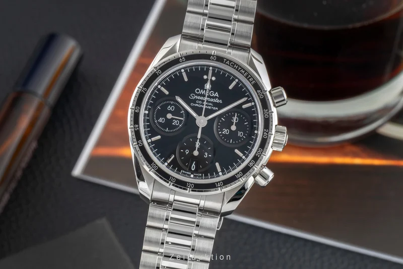 Omega Speedmaster chronograph steel automatic men's watch 324.30.38.50.01.001 LP: 6100EUR [2602978]