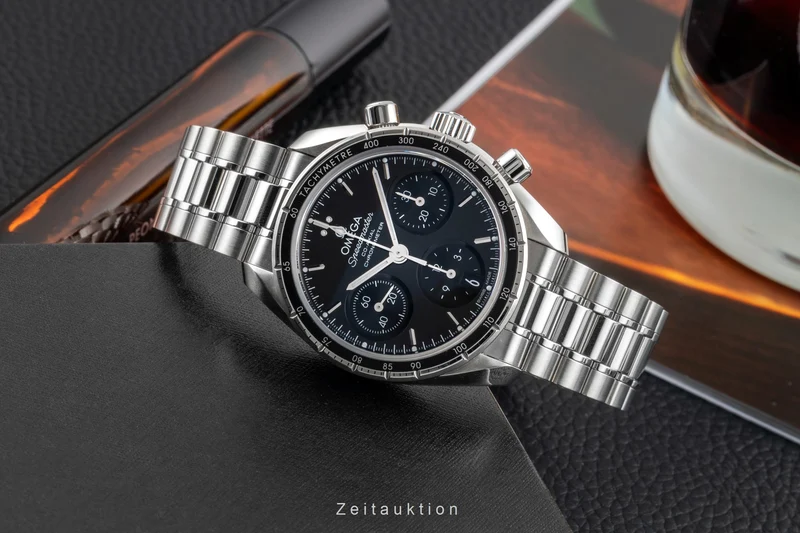 Omega Speedmaster chronograph steel automatic men's watch 324.30.38.50.01.001 LP: 6100EUR [2602978]