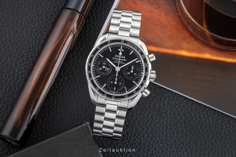 Omega Speedmaster chronograph steel automatic men's watch 324.30.38.50.01.001 LP: 6100EUR [2602978]