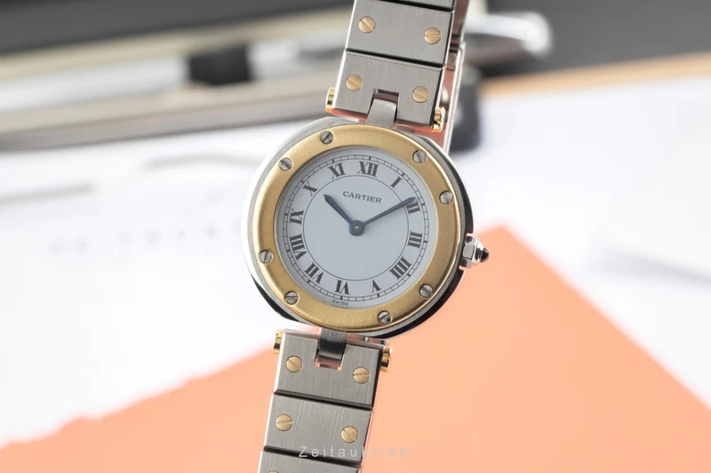 Cartier Santos Ronde steel / gold quartz unisex 8191 [2602780]